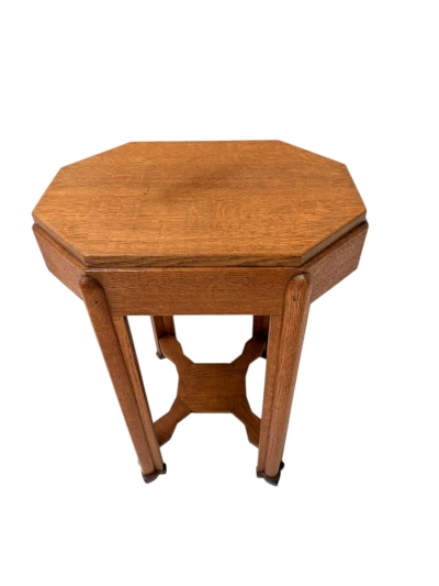 Art Deco Amsterdamse School Octagonal Side Table, 1920s